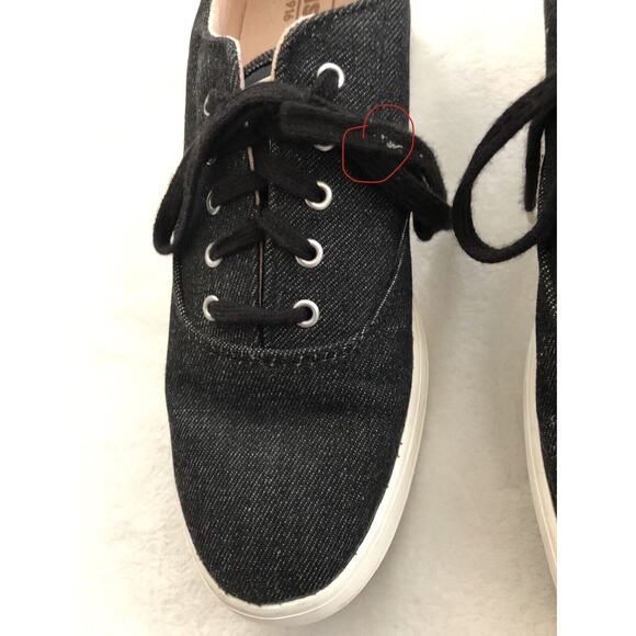 Keds Womens Sneakers 8 Black Canvas Lace Up Shoes Dream Foam Minimal Walking - Picture 5 of 11